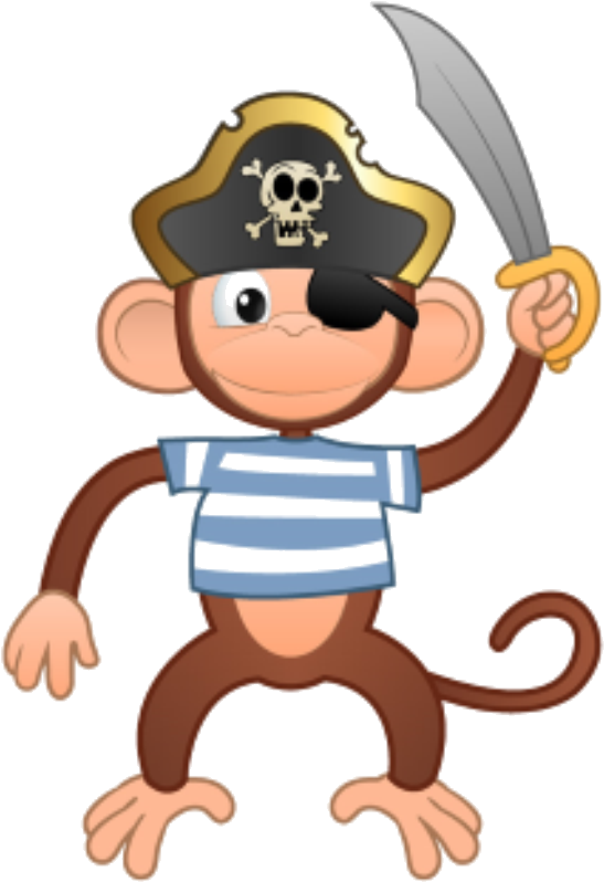 Captain - Monkey Clipart Transparent Background - Png Download (556x812), Png Download