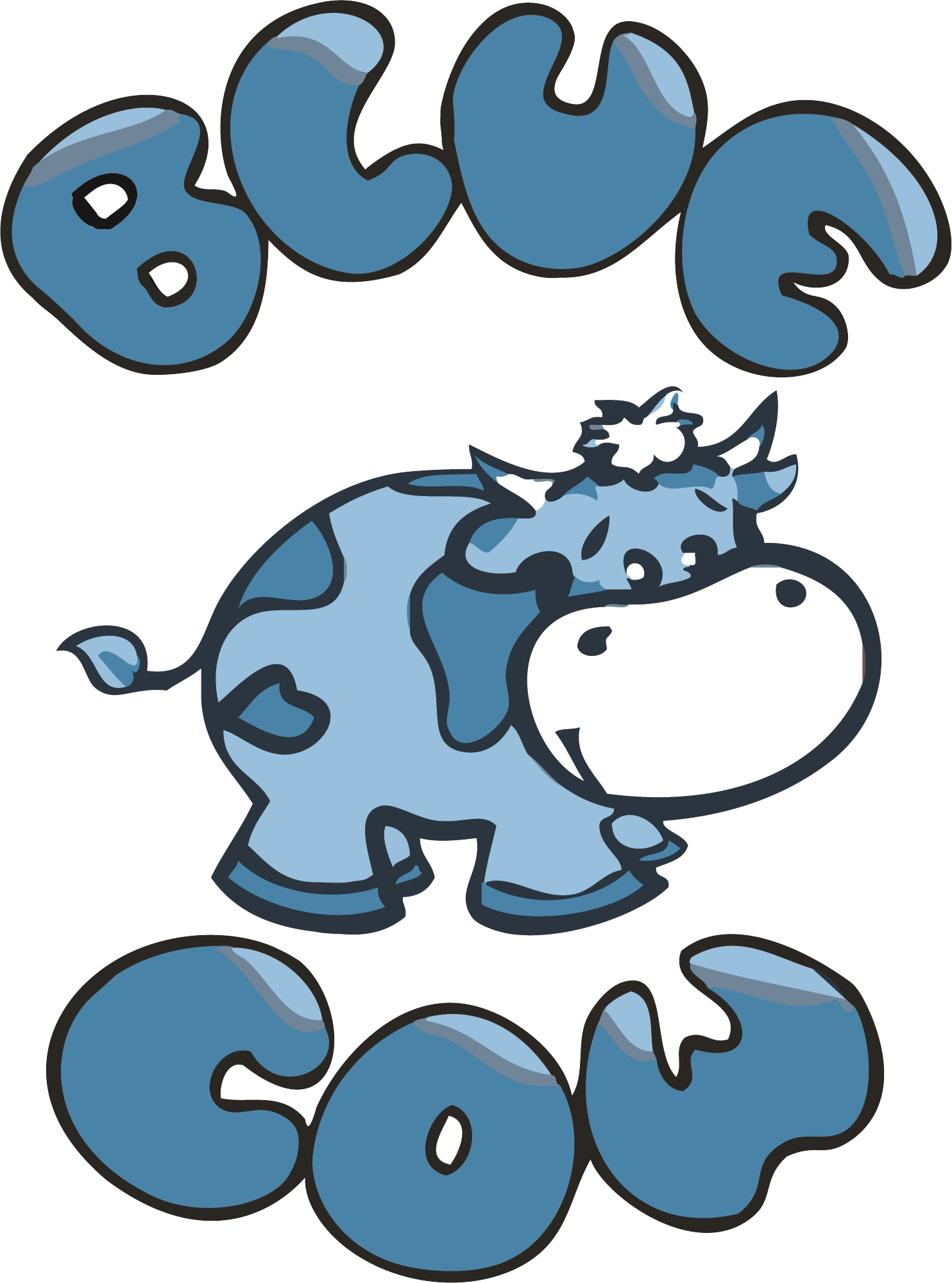 Blue Cow Png Clipart (1484x1999), Png Download