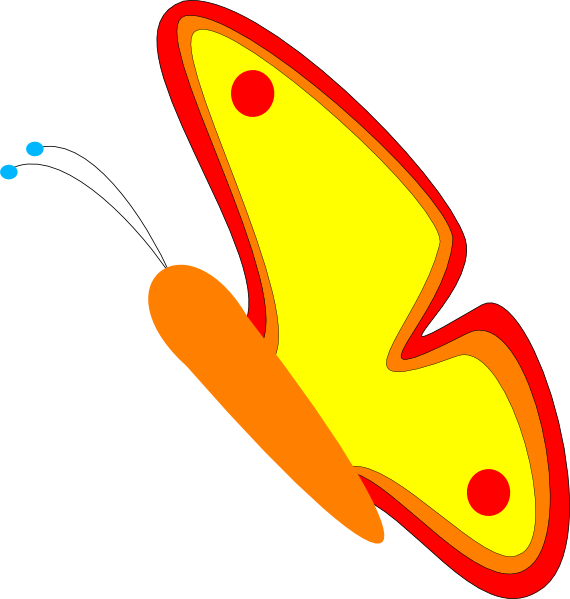 Clip Art Butterfly Flying - Png Download (570x599), Png Download