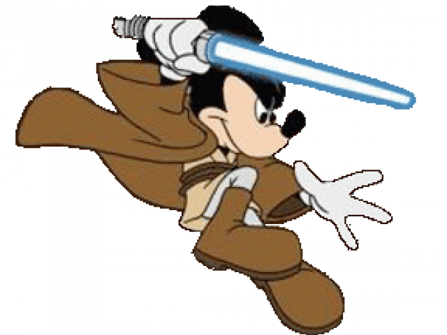 Wars Clipart Jedi Mickey - Jedi Mickey Clip Art - Png Download (640x480), Png Download