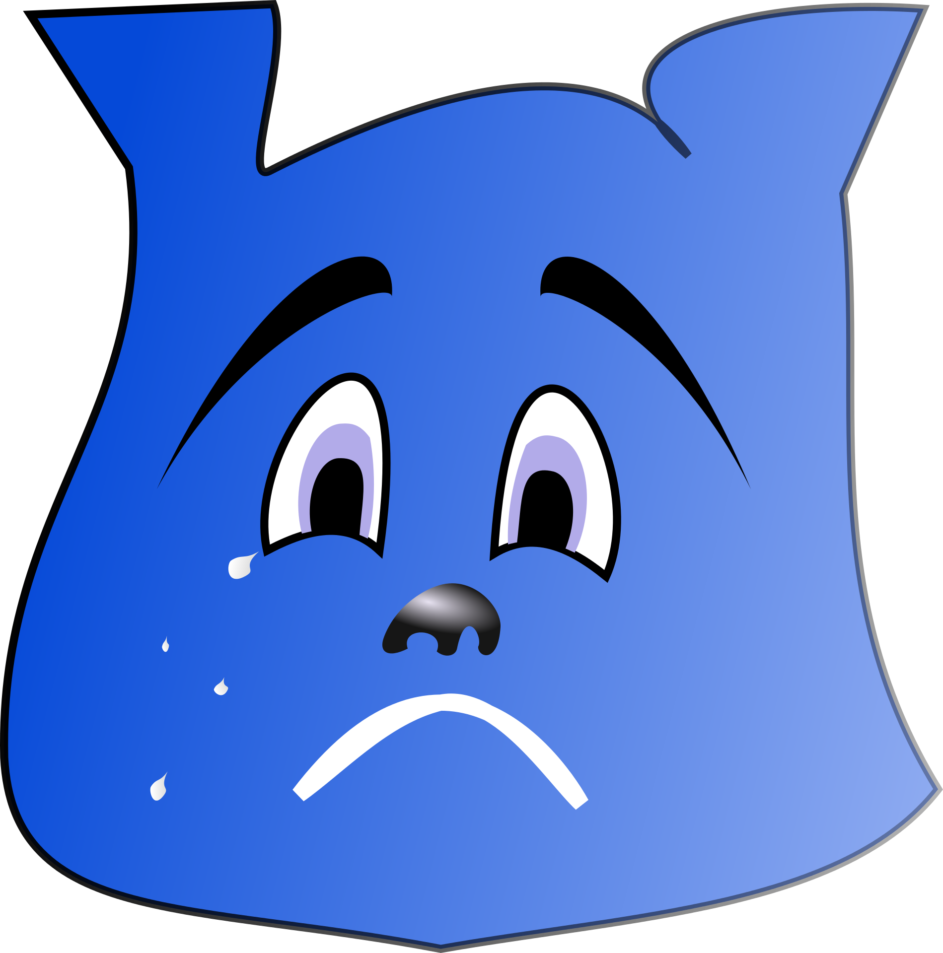 Bear Cry Emotion Sad - Beruang Menangis Clipart (1899x1920), Png Download