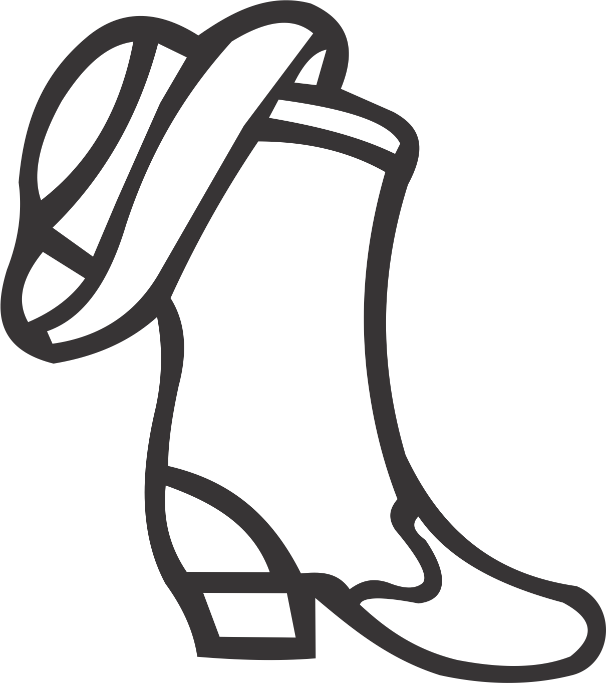 Boot With Hat - Drill Team Clip Art - Png Download (1210x1364), Png Download