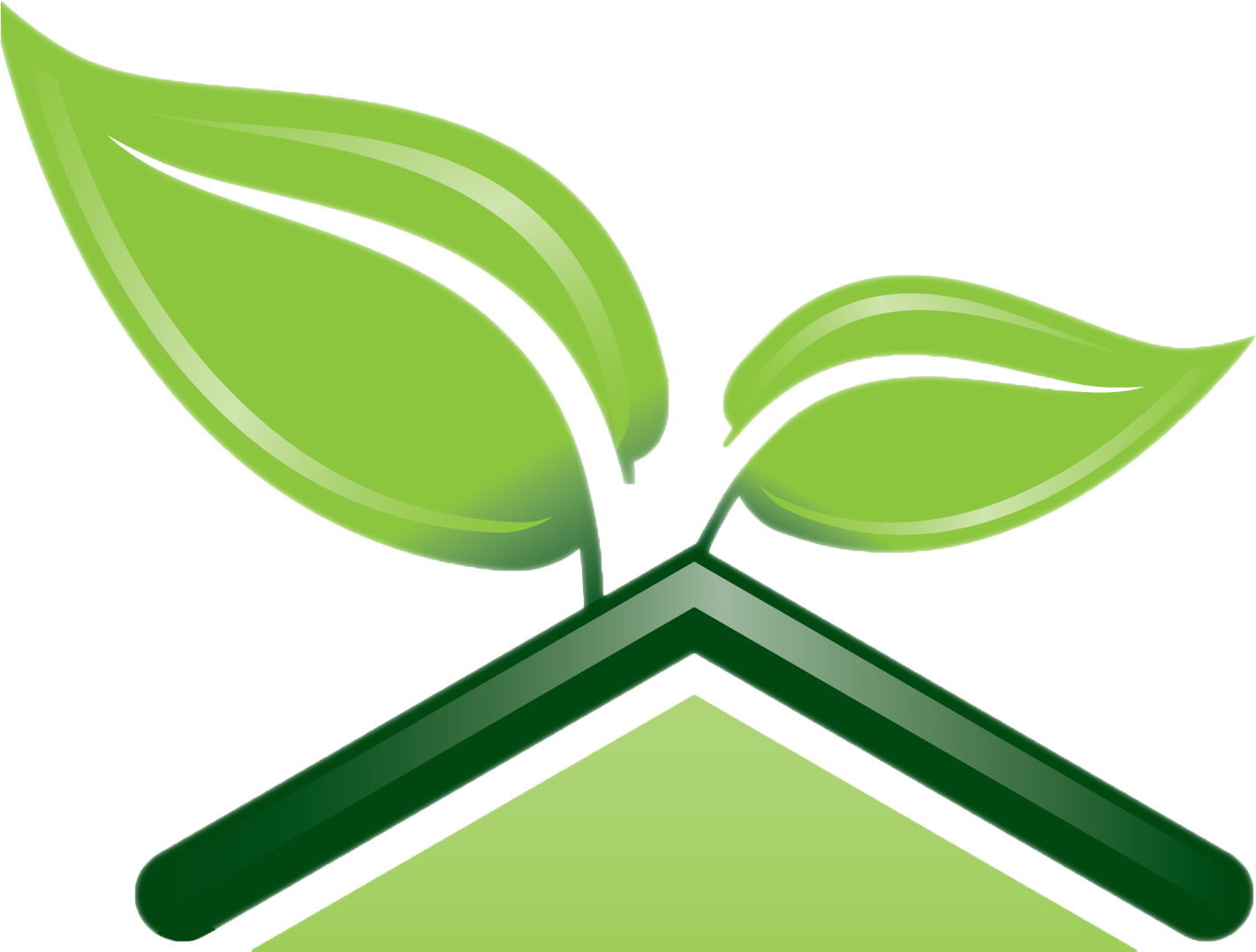 Eco Clean Team - Green House Clipart (1481x1132), Png Download