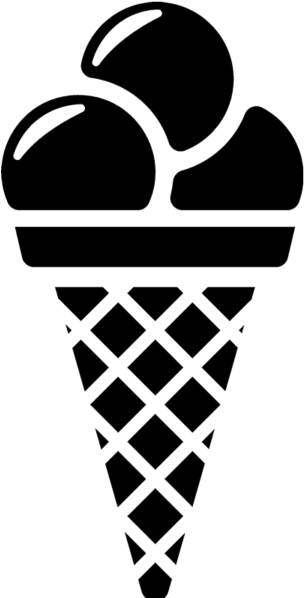 Ice Cream Cone Rubber Stamp - Butter And Cream Decatur Clipart (600x600), Png Download