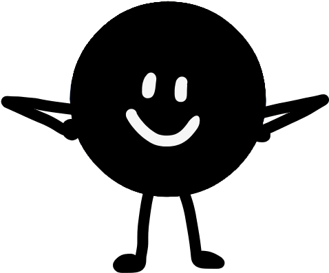 Black Hole With Limbs - Smiley Clipart (600x550), Png Download