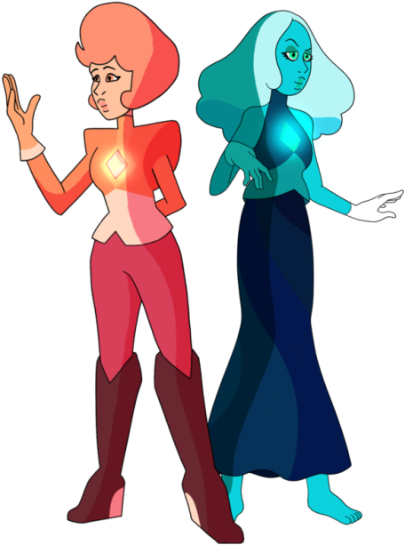 Tangerine Diamond And Turquoise Diamond - Cartoon Clipart (500x625), Png Download