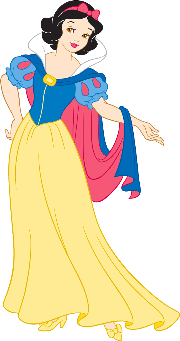 Classic Snow White Princess Png Clipart - Disney Princess In Cartoon Transparent Png (682x1227), Png Download