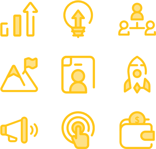 Startups And New Business - Yellow Icons Clipart (600x564), Png Download