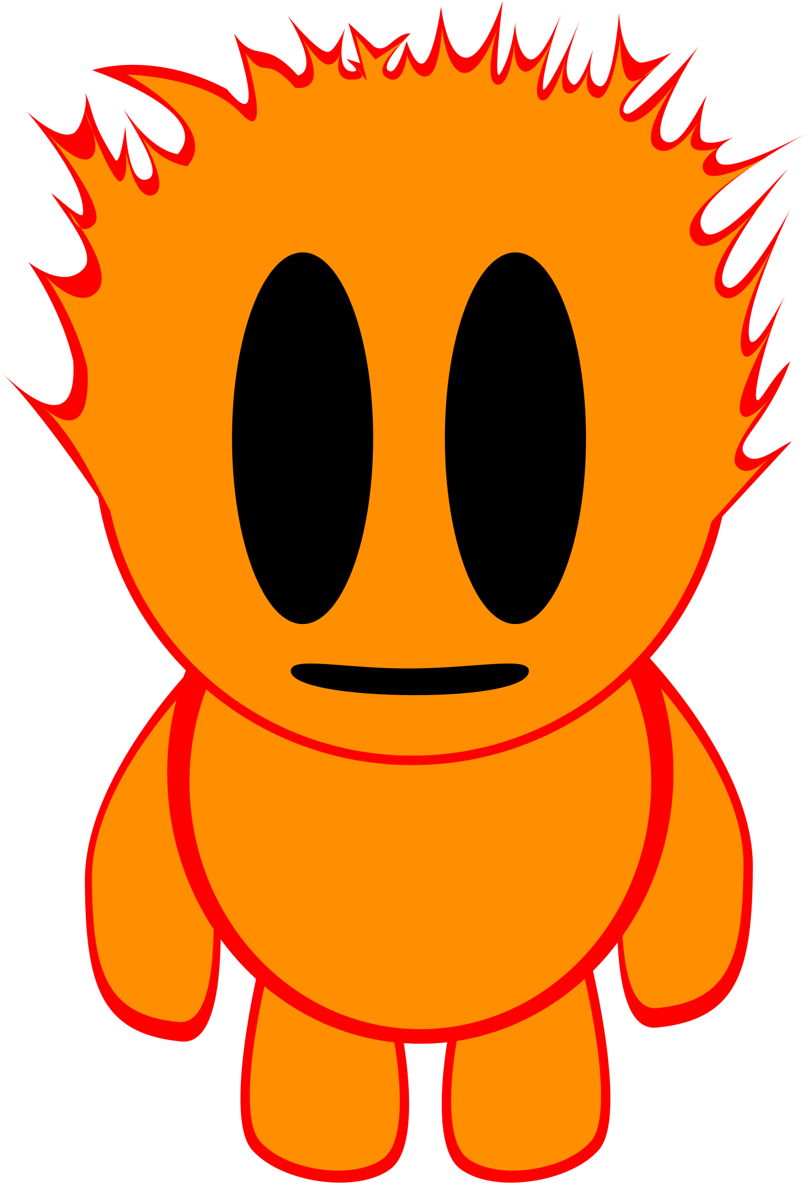 Big Image - Flame Boy Clipart (1697x2400), Png Download