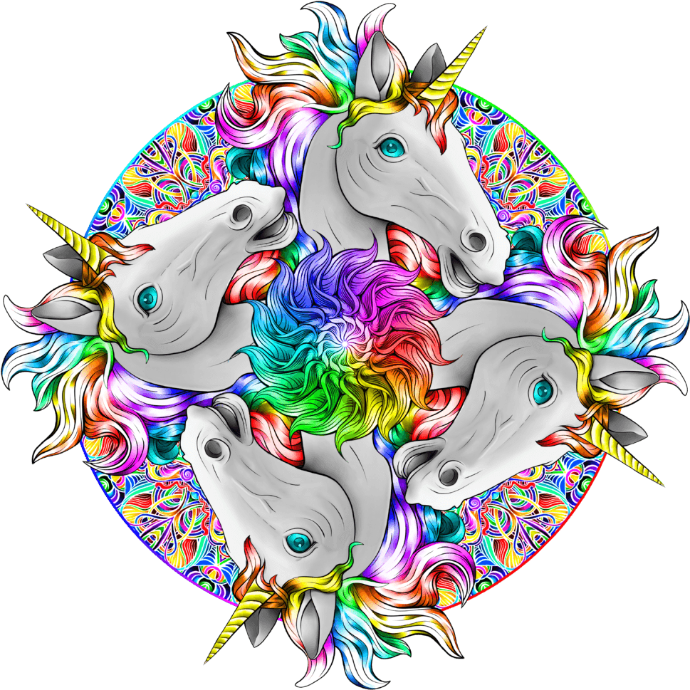 Like Unicorns Know Someone Who Does - Mandala Clipart (999x990), Png Download