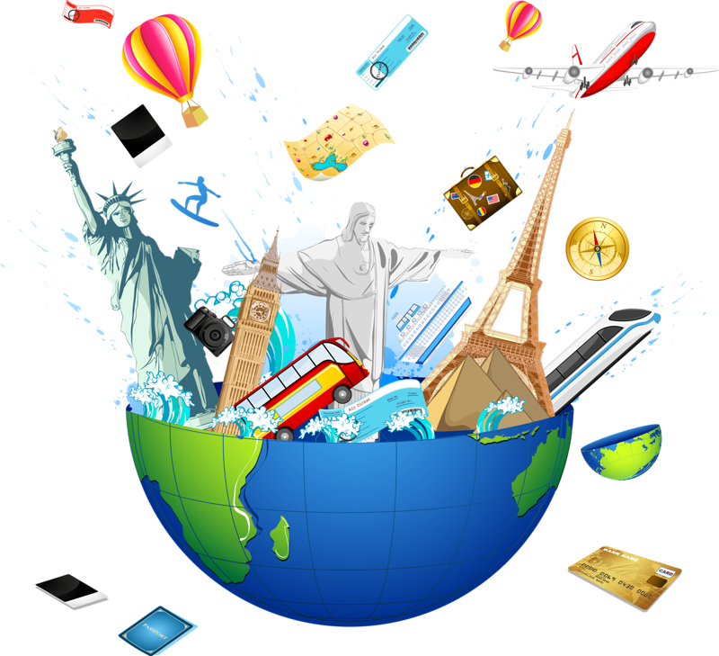 Viagens Pelo Mundo Ciel, Vacation Trips, Tube, Clip - Travel Free Clip Art - Png Download (800x729), Png Download
