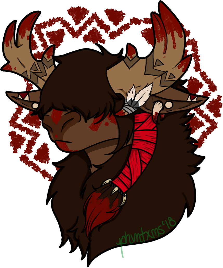 Did A Piece Of My Highmountain Tauren Druid - Cartoon Clipart (858x1032), Png Download