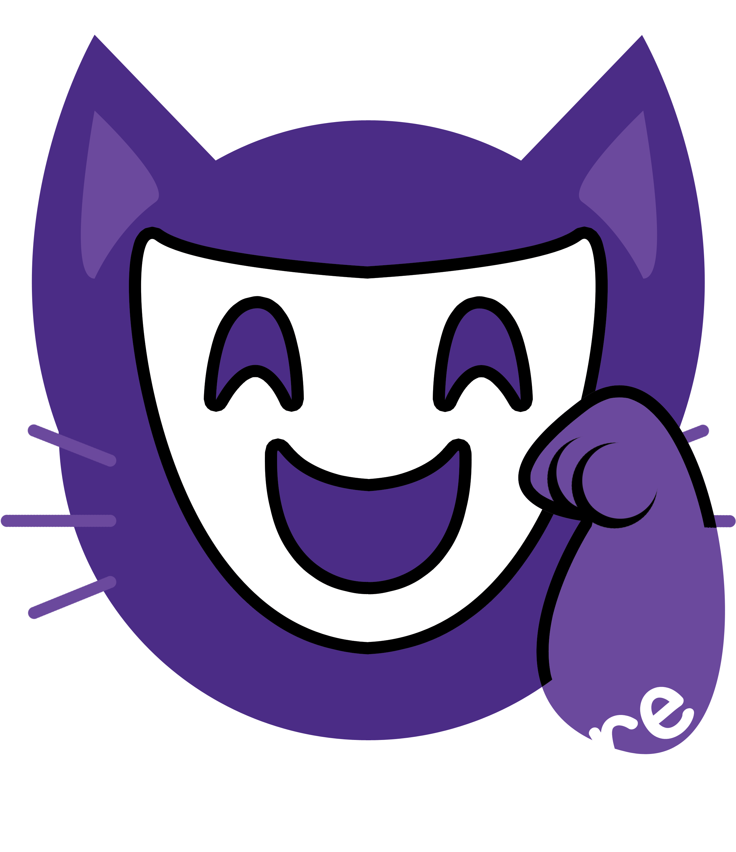 Purple Cat Acting Theatre - Cartoon Clipart (3000x3000), Png Download
