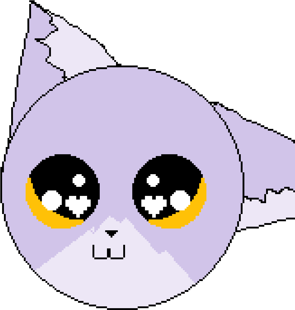 Request/ A Cute Purple Cat - Purple Clipart (1200x1200), Png Download