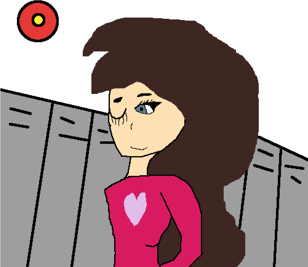 Cute High School Girl - Cartoon Clipart (1000x1000), Png Download