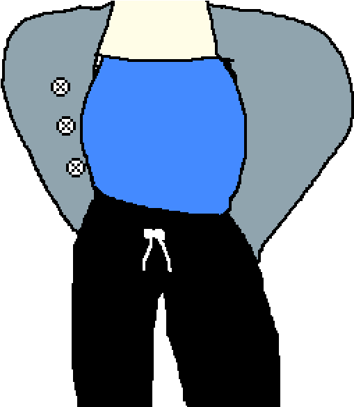 High School Outfit - Cartoon Clipart (1000x1000), Png Download