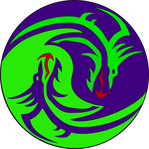 Dragon Black And White Drawing Clipart (594x595), Png Download