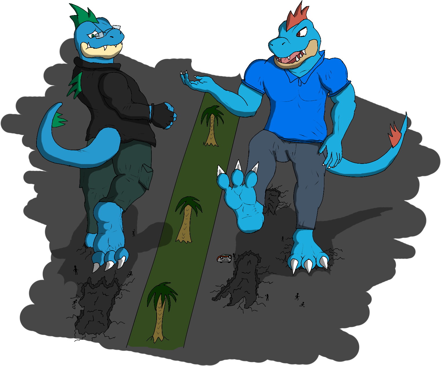 Big Gators - Illustration Clipart (1650x1350), Png Download