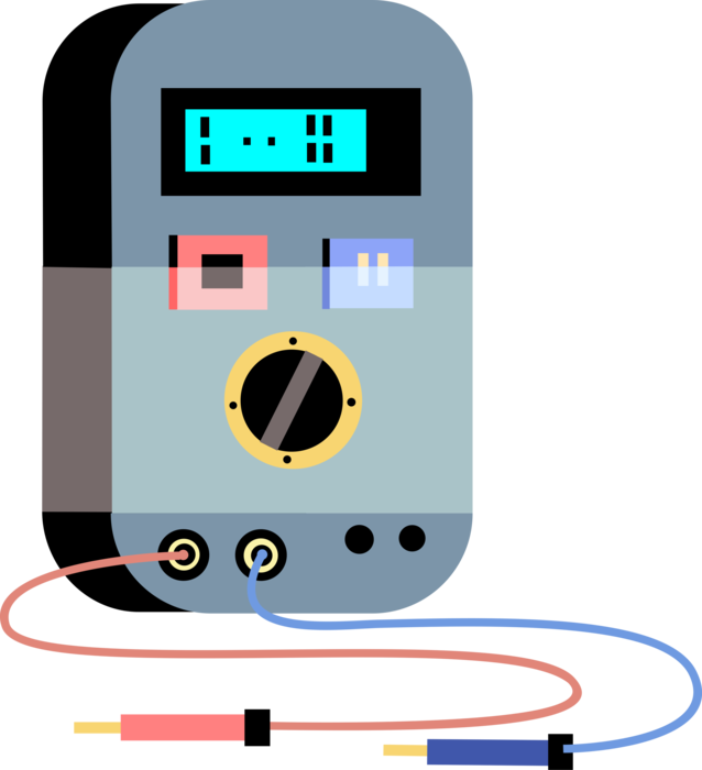 Vector Illustration Of Voltage Tests Presence Of Absence Clipart - Full ...