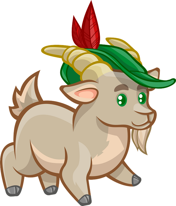 Goat Clipart Chivo - แพะ การ์ตูน น่า รัก - Png Download (683x800), Png Download