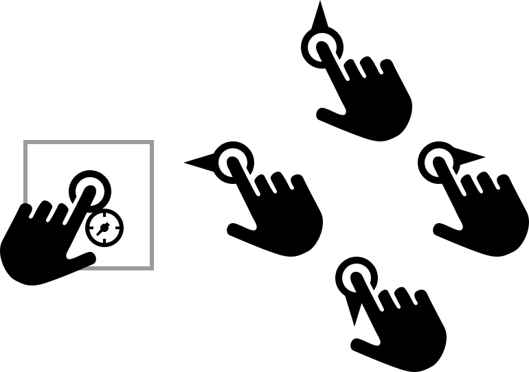 Gesture For Nudging Objects On The Canvas - Gesture Clipart (770x542), Png Download