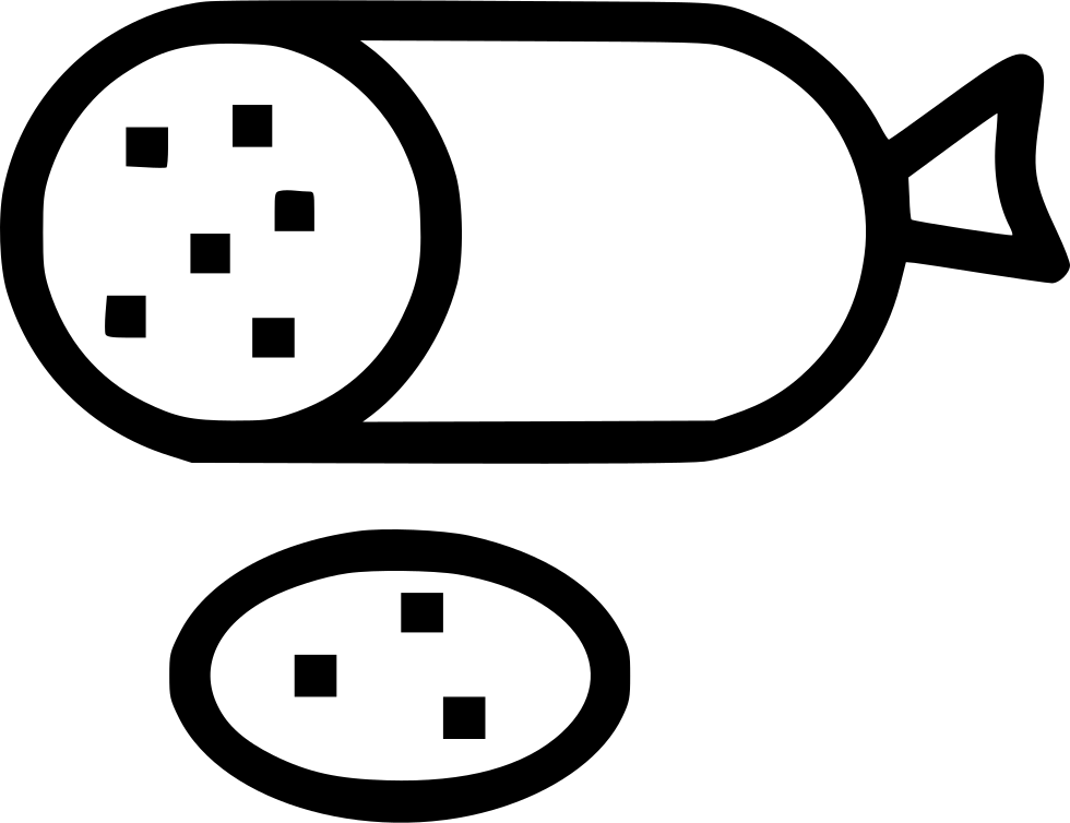 Salami Sausage Meat Italian Comments - Колбаса Иконка Clipart (980x754), Png Download