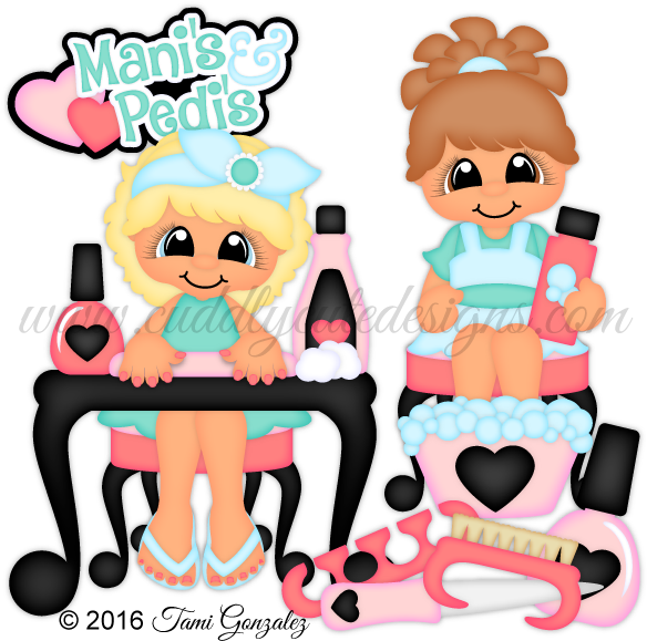 Mani's & Pedi's - Sticker Clipart (600x600), Png Download