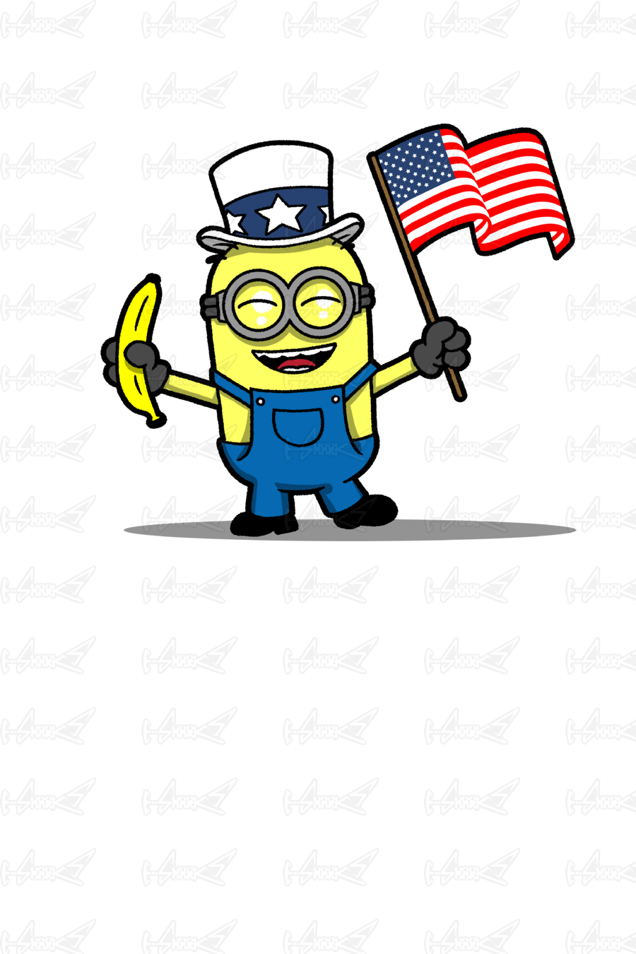 Patriotic Minion - Patriotic Minions Clipart (900x1350), Png Download