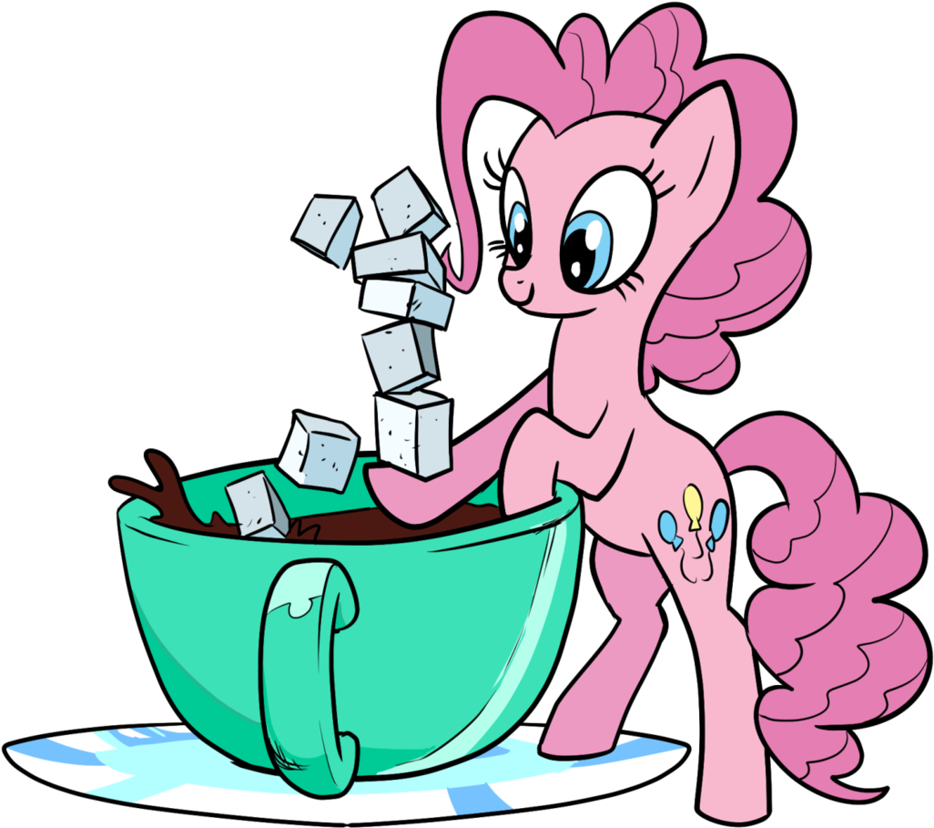 Pencils, Coffee, Cup, Earth Pony, Female, Mare, Micro, - Cartoon Clipart (1095x1024), Png Download