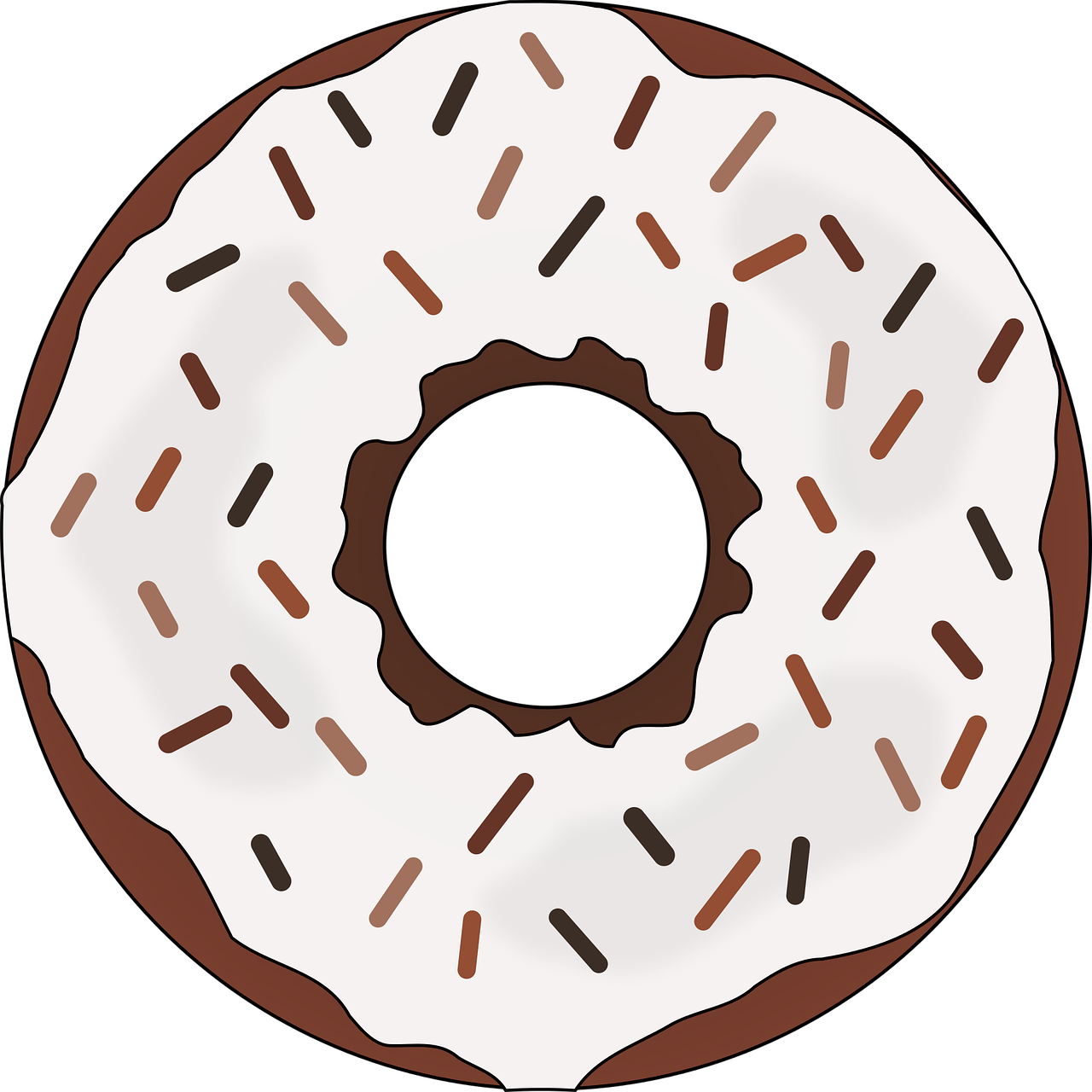 Doughnut Clipart Chocolate Cake Pencil And In Color - Png Download (720x720), Png Download