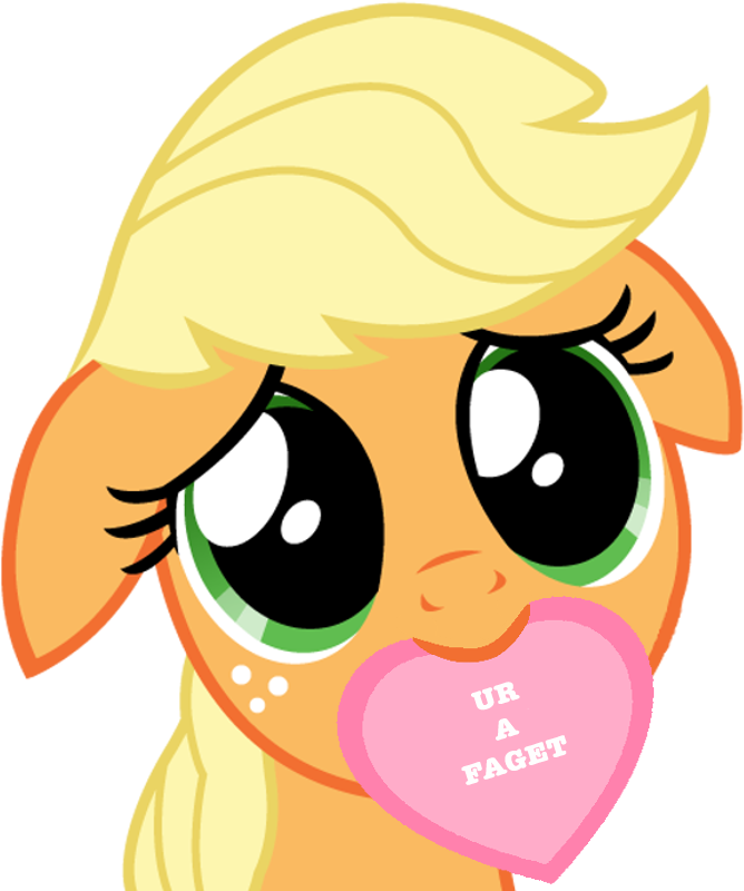 Mlp I Love You Applejack Clipart (613x561), Png Download