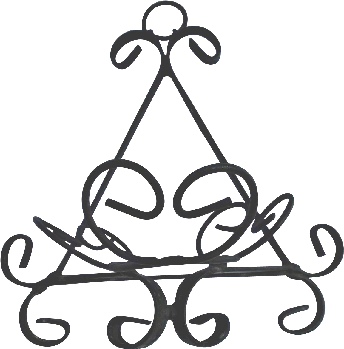 Forged Wrought Hanger For Plant Candle - Clothes Hanger Clipart (1169x1169), Png Download