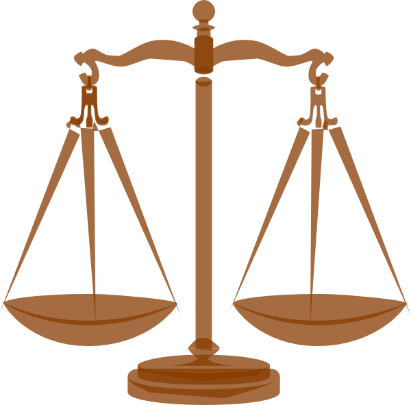 Scales Of Justice Clipart (600x591), Png Download