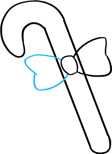 How To Draw Candy Cane - Drawing Clipart (680x678), Png Download