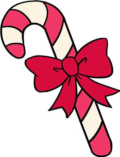How To Draw Candy Cane - Drawing Clipart (680x678), Png Download