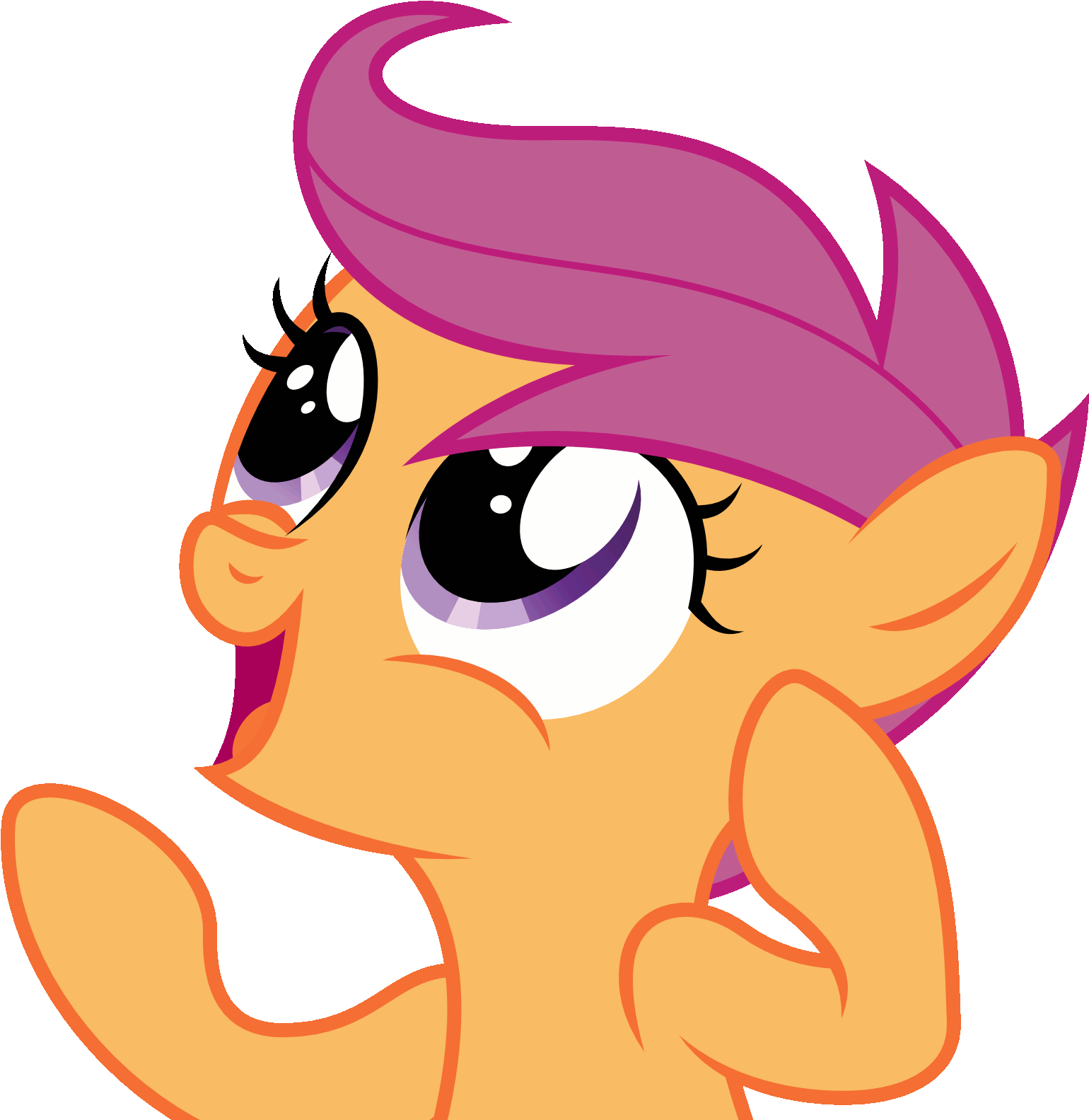 Scootaloo Rainbow Dash Pink Nose Facial Expression - Smile Gifs Transparent Background Clipart (2060x1800), Png Download