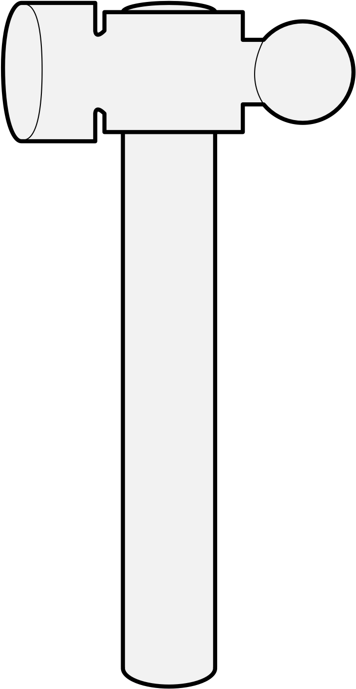 Ball Pean Hammer - Polishing Clipart (768x1455), Png Download
