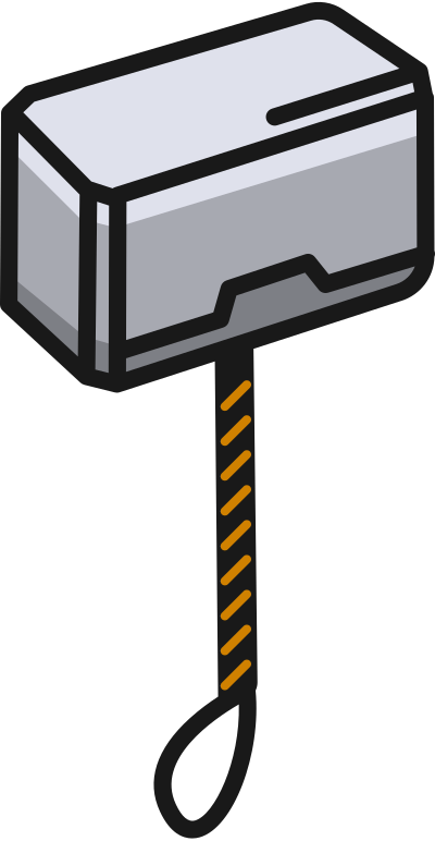 S5 Thor Hammer Clipart (400x772), Png Download