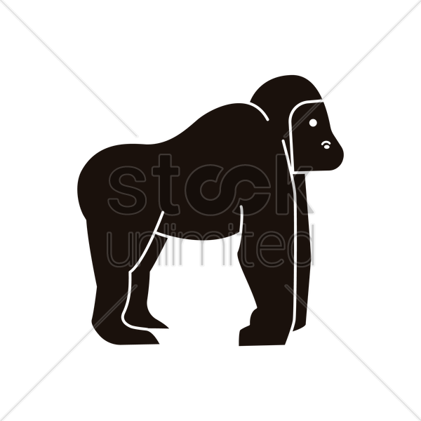Gorilla Icon Vector Image - Icon Clipart (600x600), Png Download