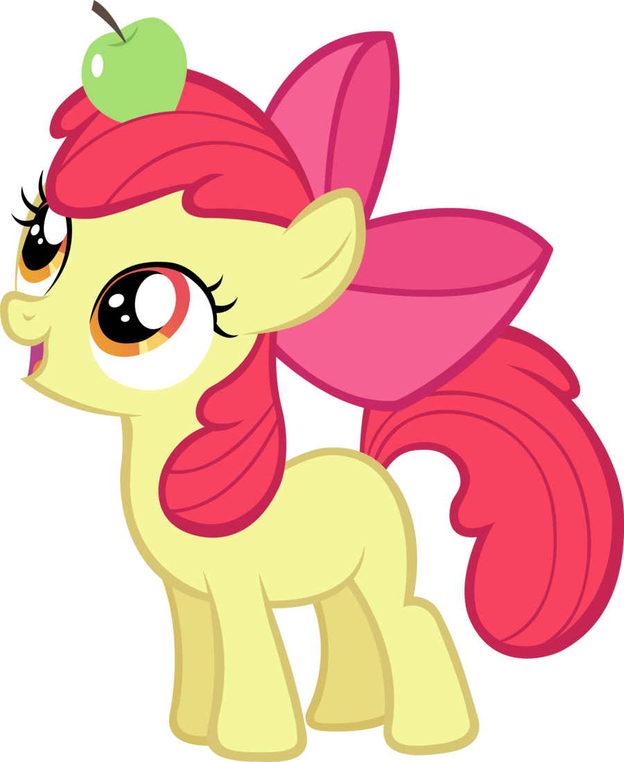 Paper Craft Alluring My Little Pony Apple 19 Latest - Little Pony Apple Bloom Clipart (900x1099), Png Download