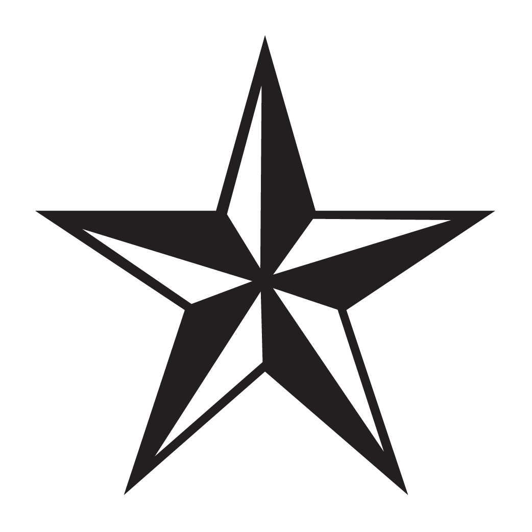 Army Star Decal - Star Clipart Black And White - Png Download (1042x1042), Png Download