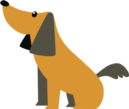 Dog-01 - Art Print: Venimo's Funny Cartoon Dogs, 30x30in. Clipart (555x625), Png Download