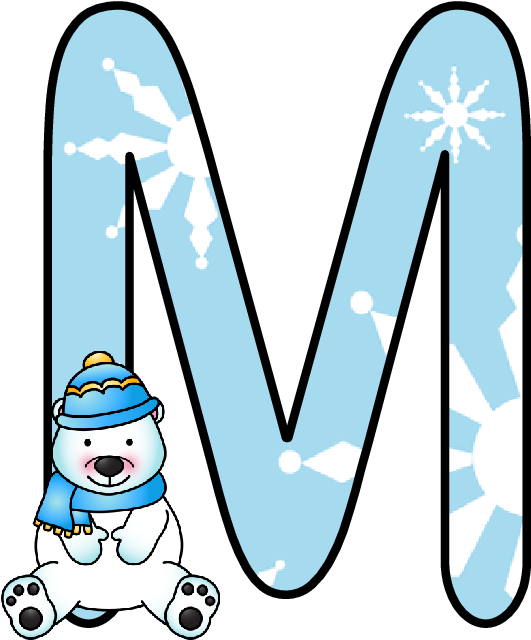 Ch B *✿* Alfabeto Winter De Kid Sparkz - Alfabeto Winter De Kidsparkz Clipart (557x672), Png Download