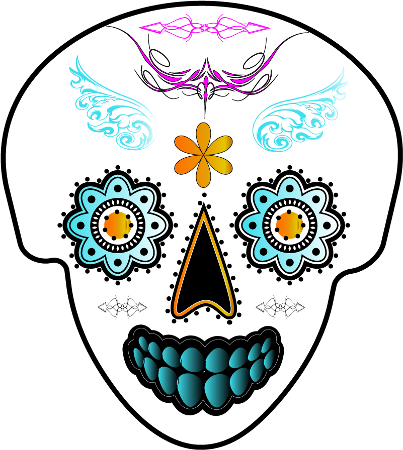 This Simple Black And White Skull Is Based Off Of The - My Wish Clipart (864x1152), Png Download