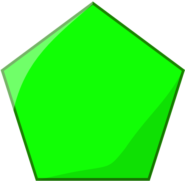Pentagon Clipart Hexagon - Green Pentagon Png Transparent Png (621x609), Png Download
