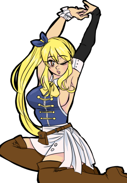 Whoops I Really Like Fairy Tail Here's Lucy I Love - Lucy's Appearance In X 792 Clipart (500x717), Png Download