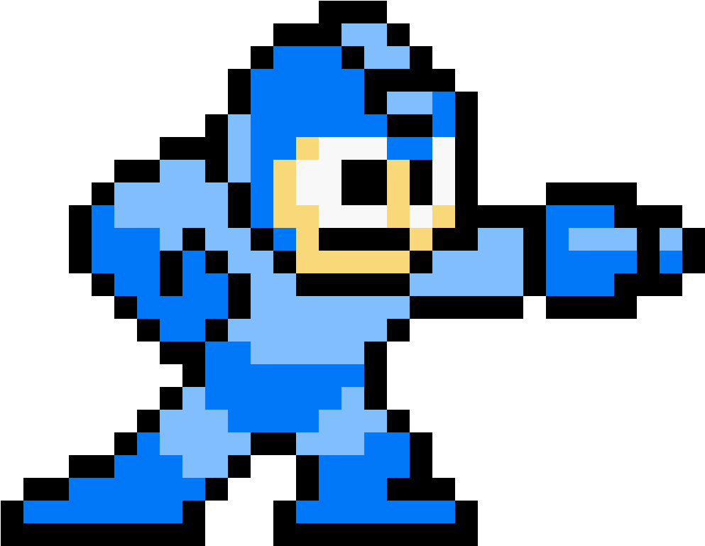 Test Mega Man Pixel Art Clipart (992x896), Png Download