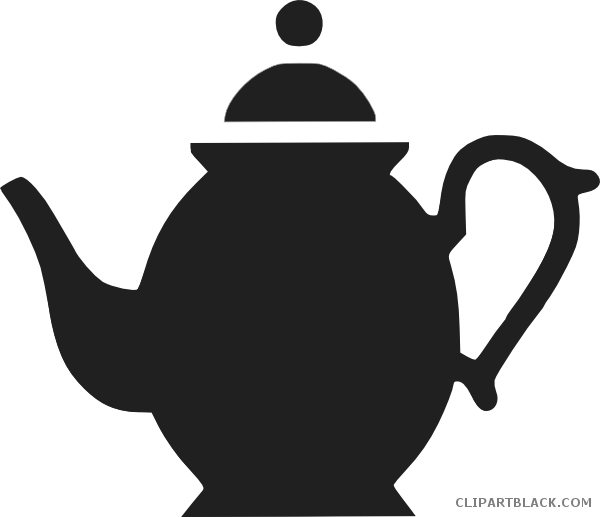 Jpg Black And White Library Clipartblack Com Tools - Tea Pot Clip Art - Png Download (600x517), Png Download