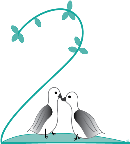 Turtle Doves Clipart (500x723), Png Download
