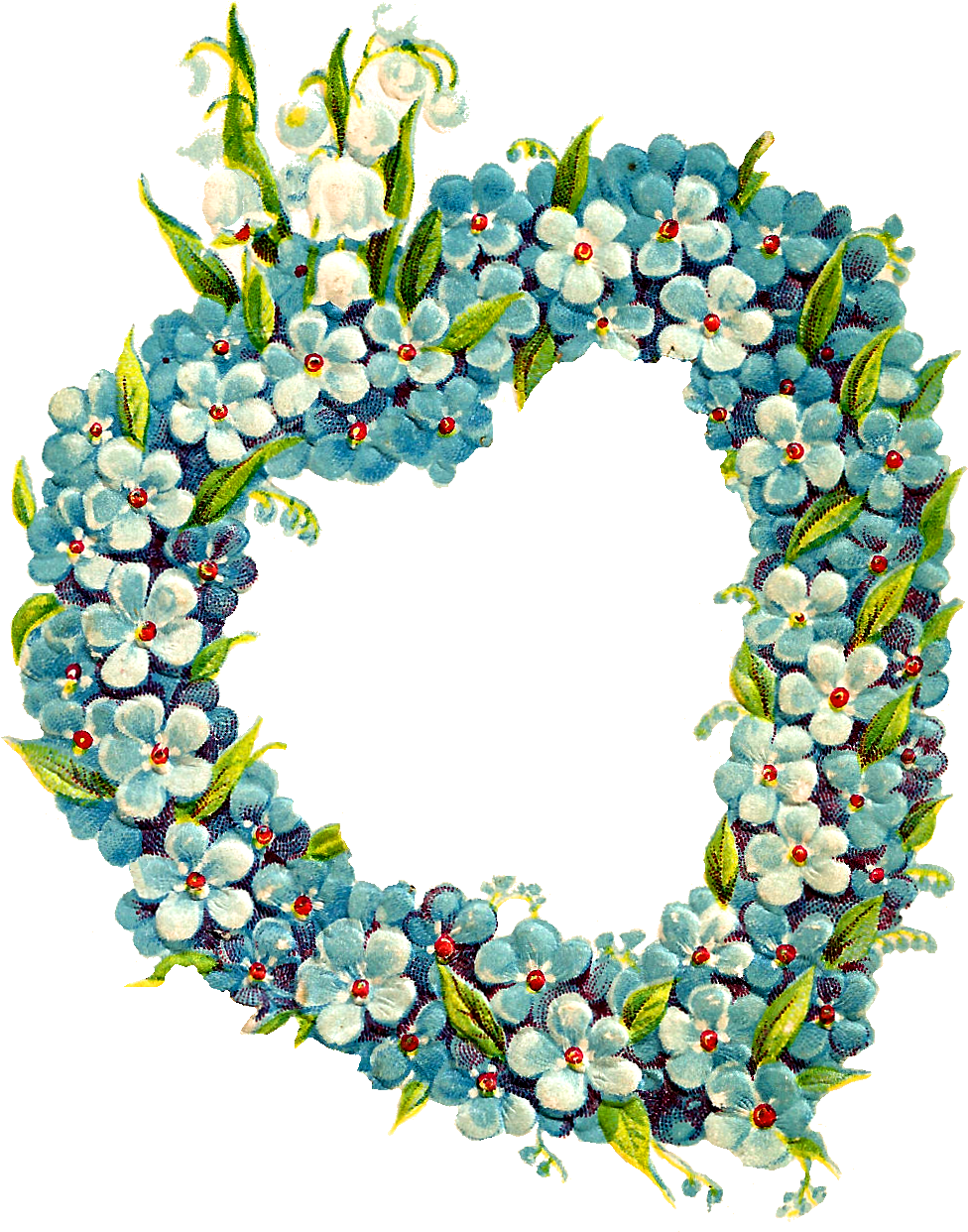 Romantic Flower Frame Image Clipart (1089x1323), Png Download